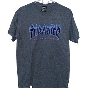 Thrasher Flame Logo Purple & Blue